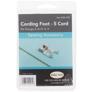 5 Holed Cording Foot, Babylock #ESG-CF5 image # 92436