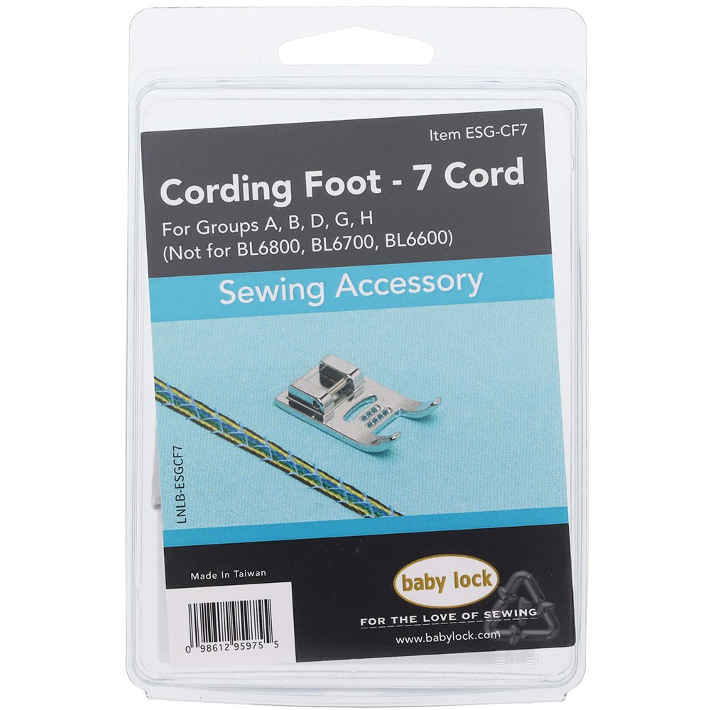 Cording Foot (7 Hole), Babylock #ESG-CF7 image # 78867