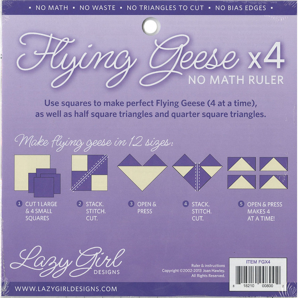 Flying Geese x 4 Not Math Ruler image # 60397