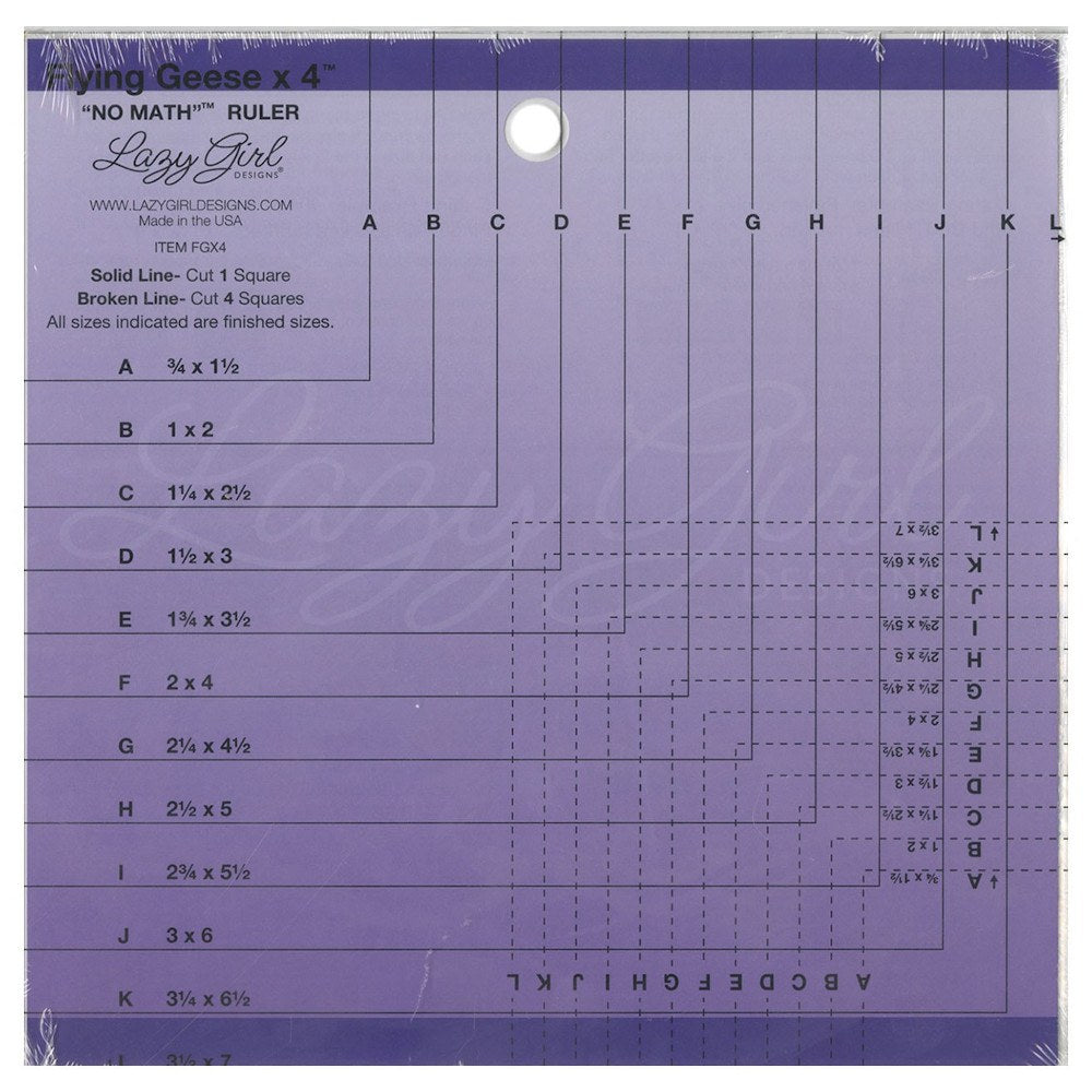 Flying Geese x 4 Not Math Ruler image # 60396