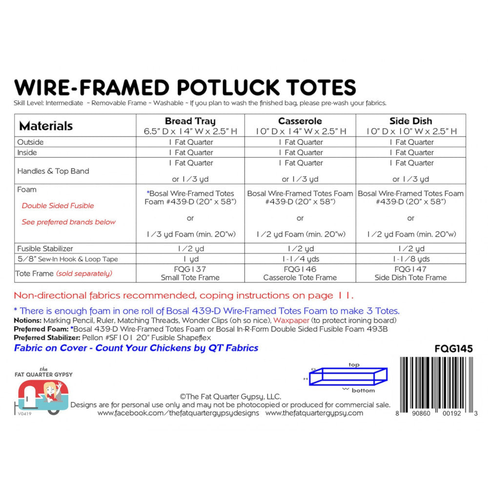 Wire-Framed Potluck Totes Pattern image # 54872