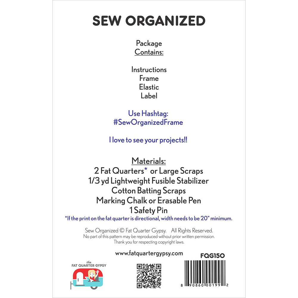 Sew Organized Pattern and Frame image # 74463