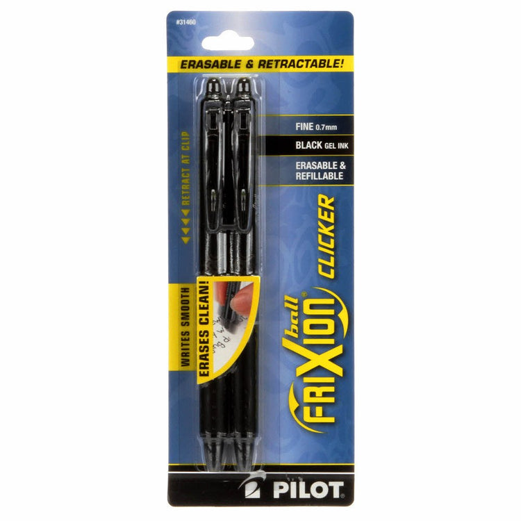 Frixion Erasable Gel Pen, Fine Point (0.7mm) - 2pk