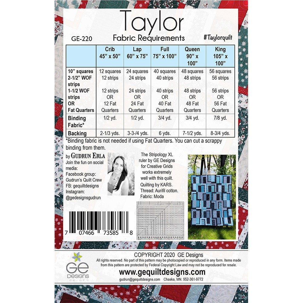 Taylor Quilt Pattern image # 69123