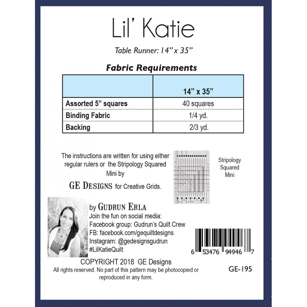 Lil' Katie Table Runner Pattern image # 46824