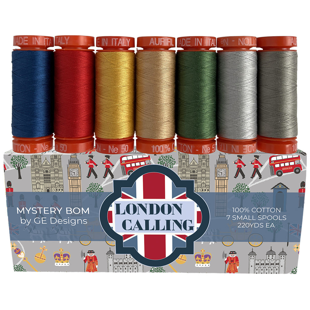 Aurifil London Calling 7 Spool Thread Collection image # 118477