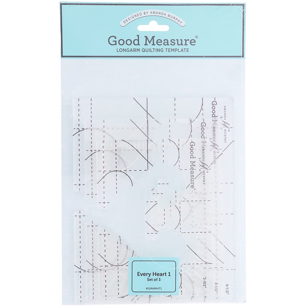 Good Measure, Every Heart Long Arm Quilting Rulers (3pc) image # 85879