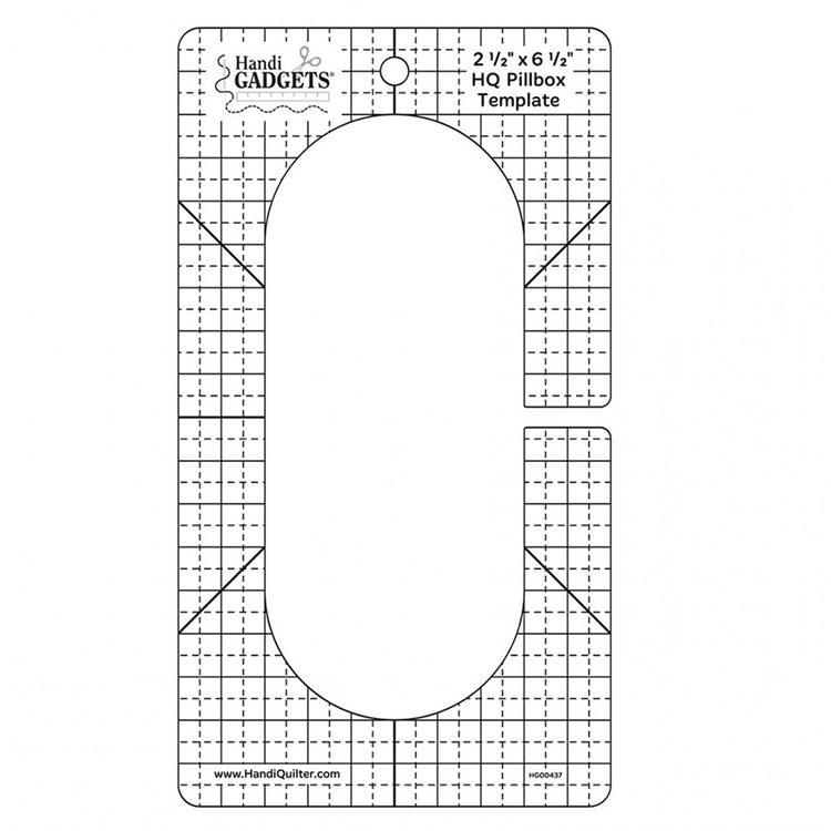 Handi Quilter 2-1/2" x 6-1/2" Pillbox Template Ruler image # 59591