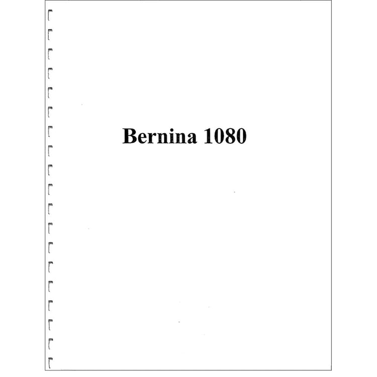 Bernina 1080 Instruction Manual image # 114740