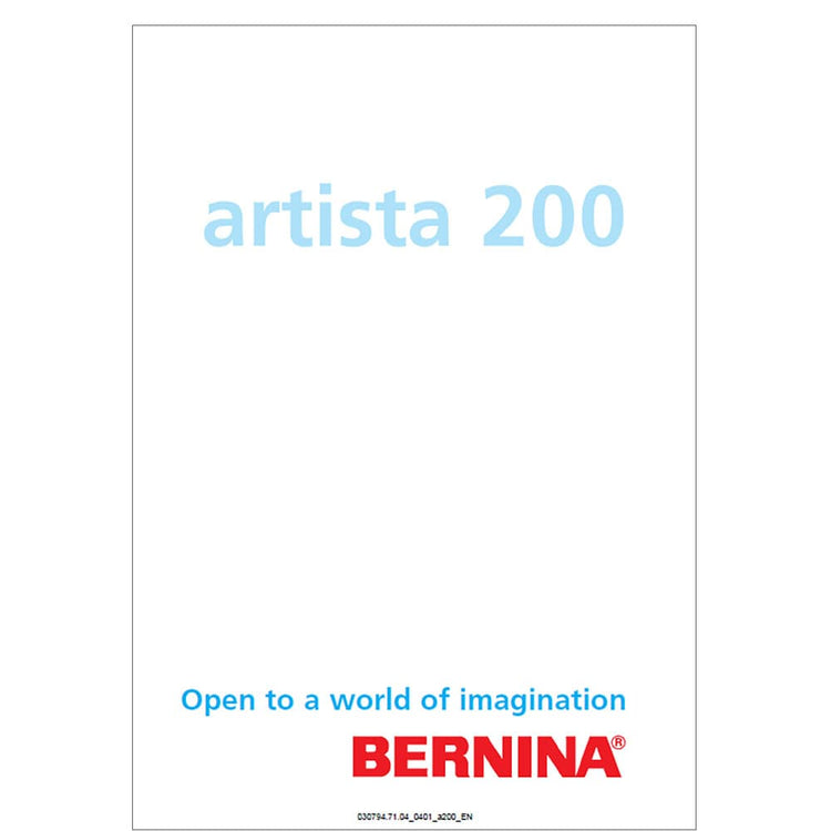 Bernina Artista 200 Instruction Manual image # 114711