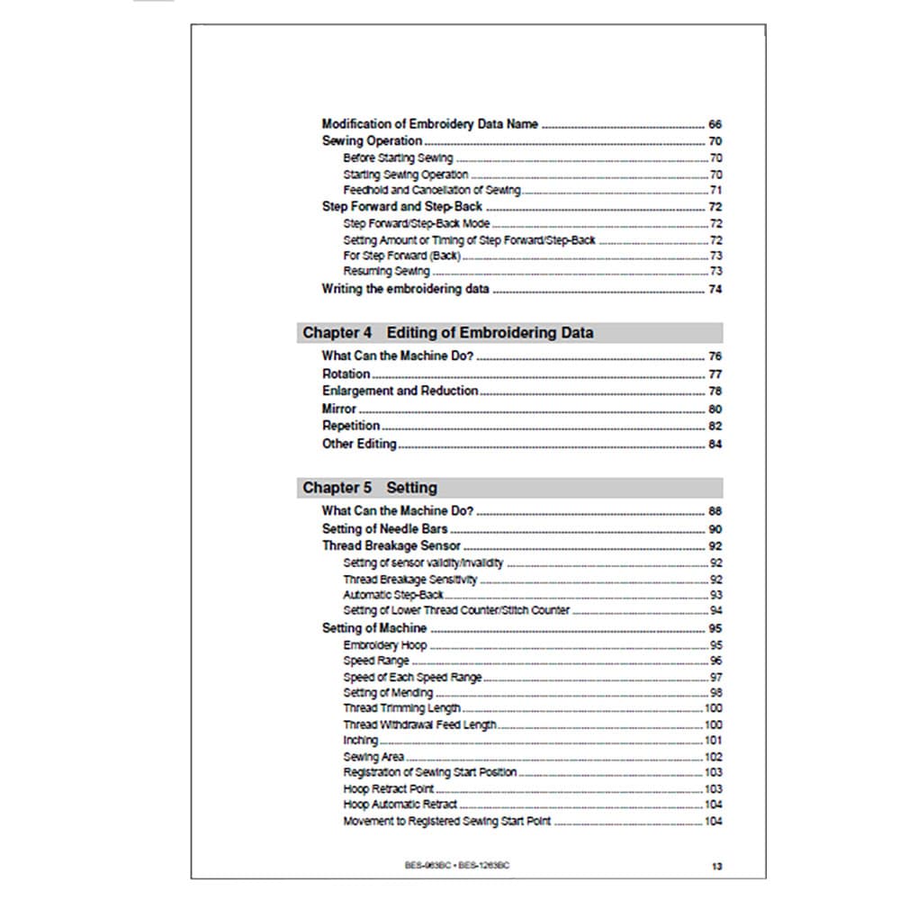 Brother BES-1263BC Instruction Manual image # 115302