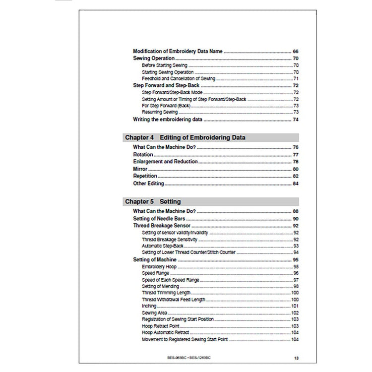Brother BES-1263BC Instruction Manual image # 115302