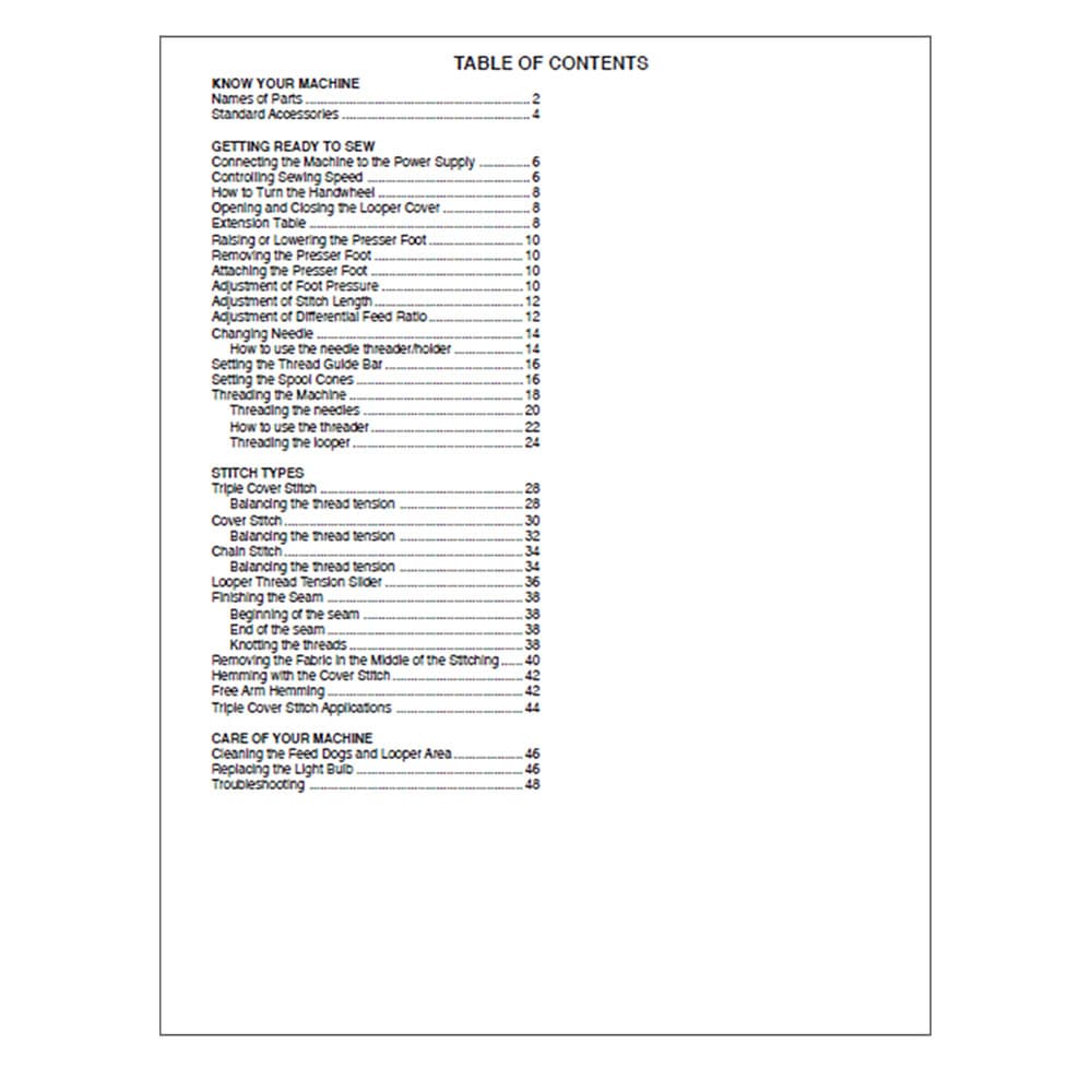 Janome 1000CPX Instruction Manual image # 114724