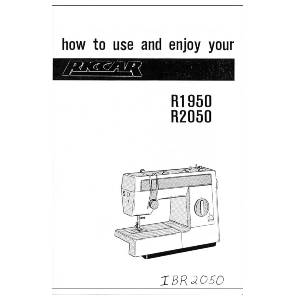 Riccar R1950 Instruction Manual image # 115209