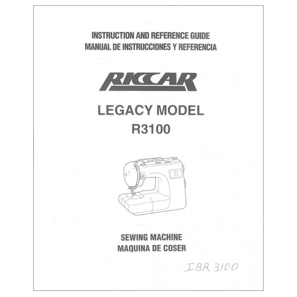 Instruction Manual, Riccar R3100 image # 115184