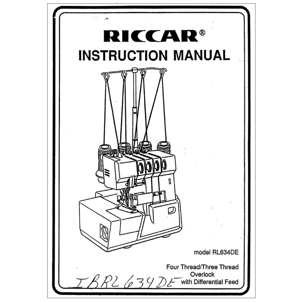 Riccar RL634DE Instruction Manual image # 115005