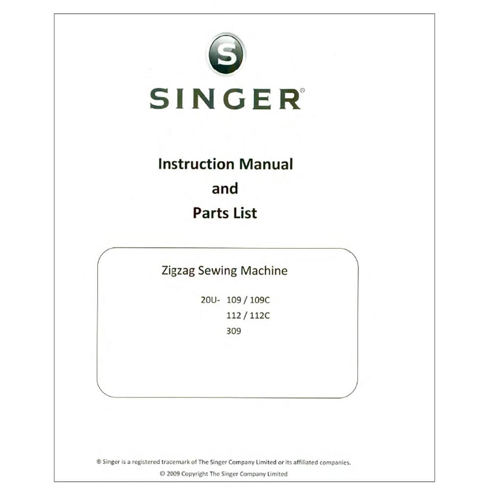 Singer 20U109 Instruction Manual image # 114623