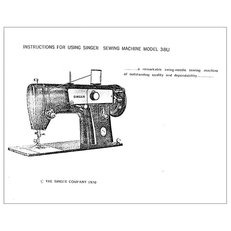 Singer 38U Instruction Manual image # 114662