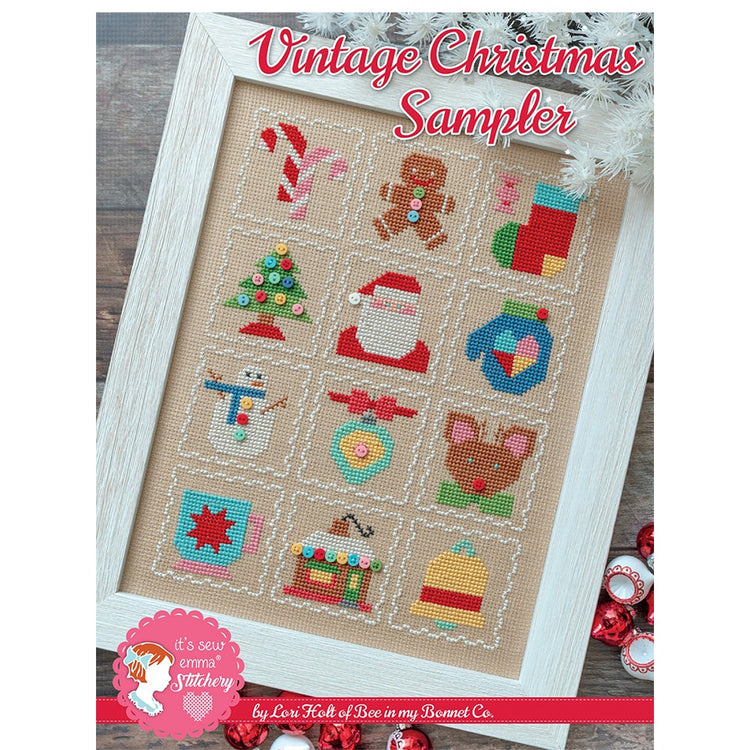 Vintage Christmas Sampler Cross Stitch Pattern image # 68689