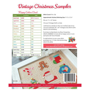 Vintage Christmas Sampler Cross Stitch Pattern image # 68688