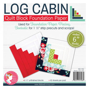 6" Log Cabin Quilt Block Foundation Paper image # 64246