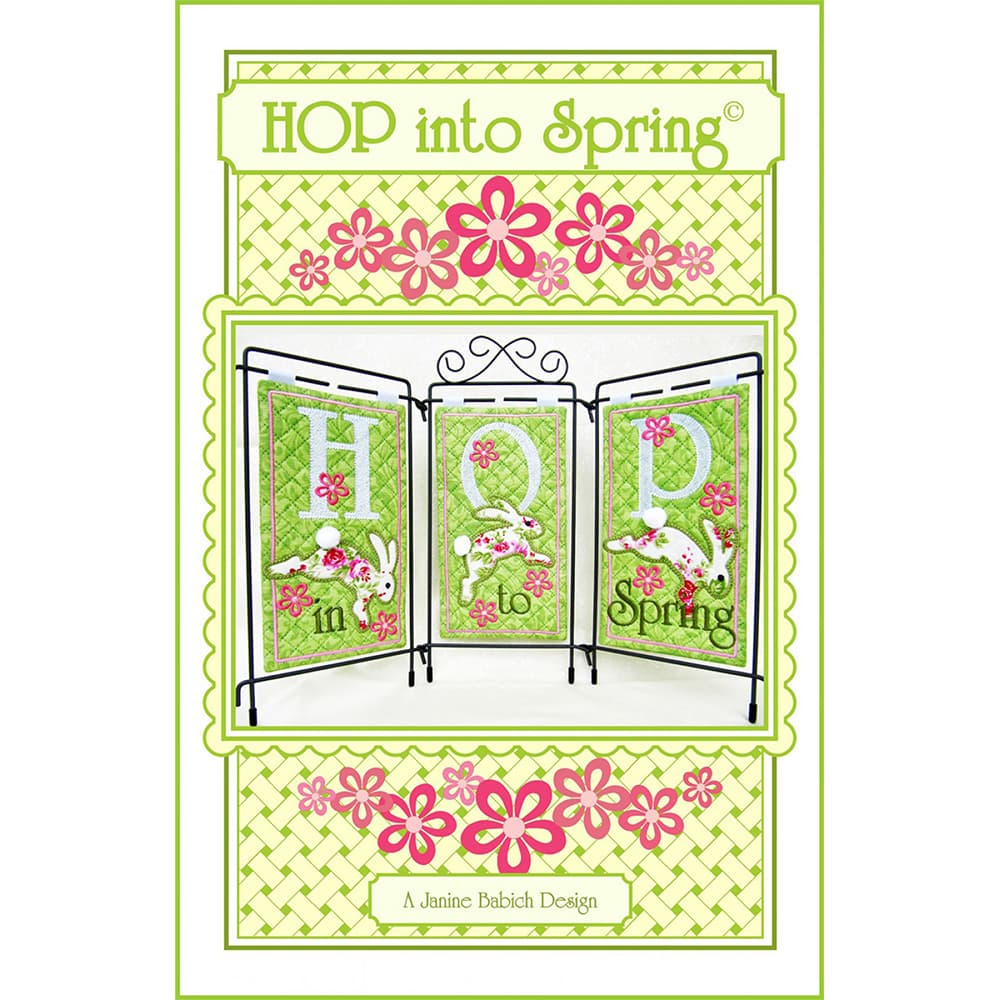 Hop Into Spring Embroidery Design CD, Janine Babich Designs image # 90358