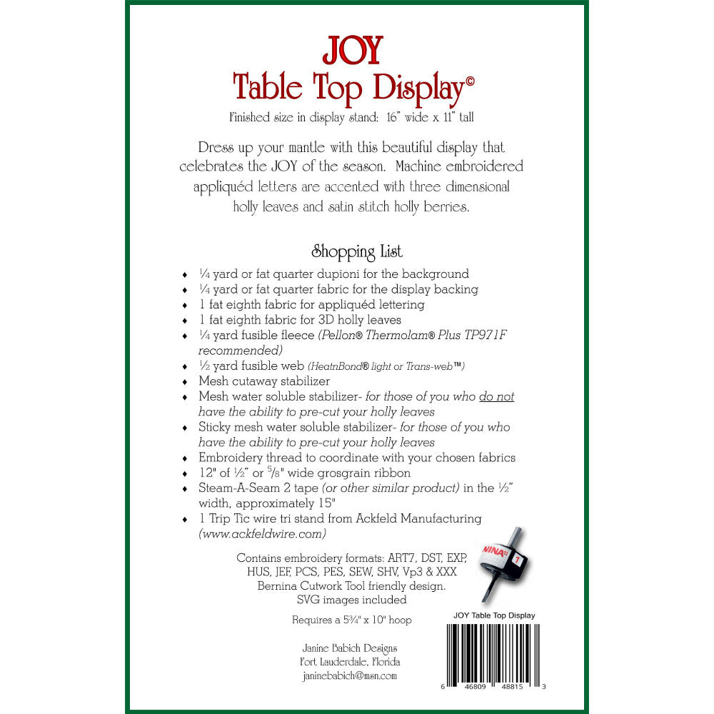 JOY Table Top Display Pattern CD image # 46716