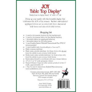 JOY Table Top Display Pattern CD image # 46716