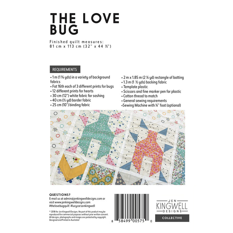 Jen Kingwell, The Love Bug Quilt Pattern image # 63107