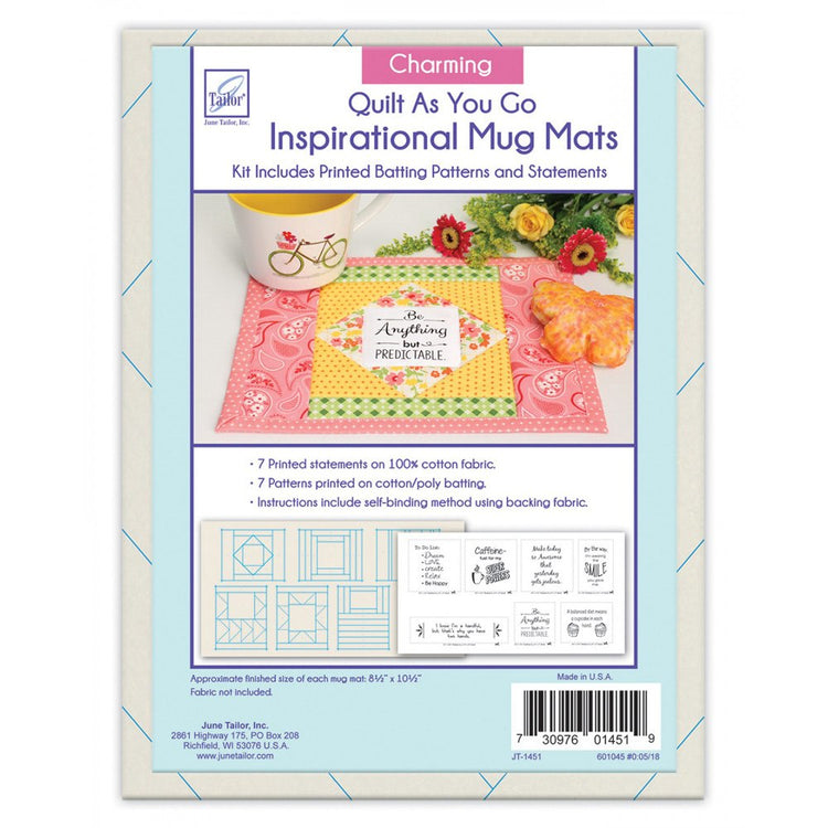 Inspirational Mug Mat Pattern & Panel, Charming, June Tailor image # 50199