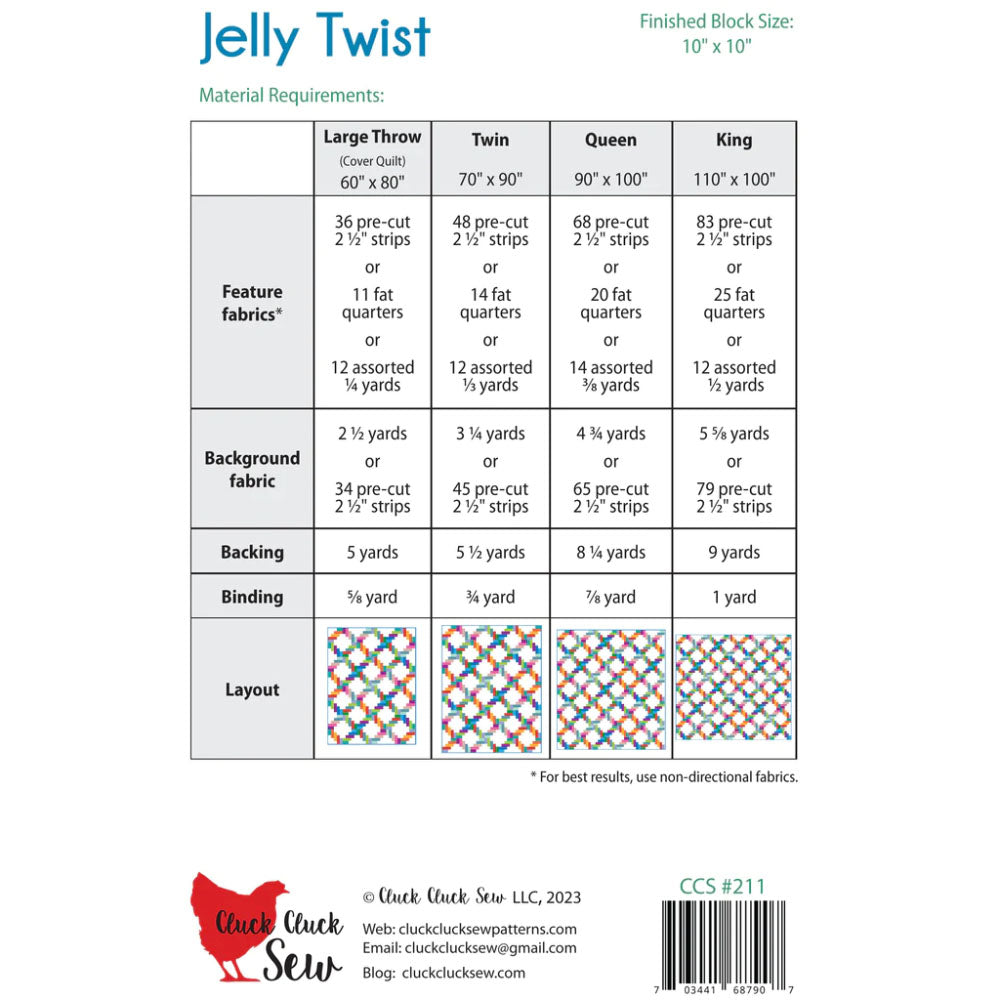 Jelly Twist Quilt Pattern image # 124369