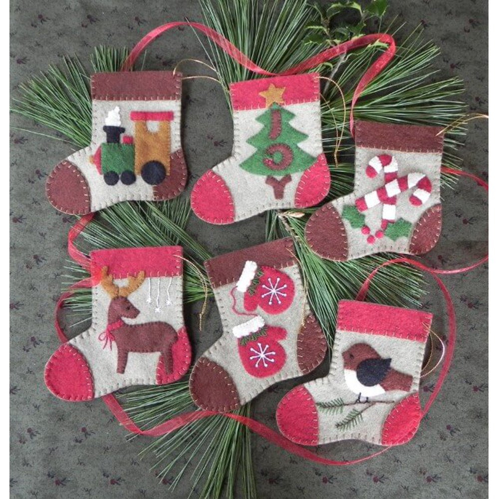 Warm Feet Stocking Ornament Kit - Makes 6 Ornaments image # 47355