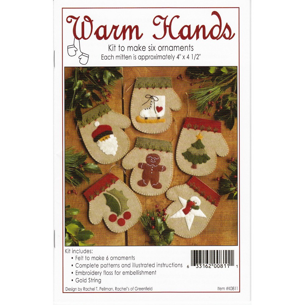 Warm Hands Mittens Ornament Kit - Makes 6 Ornaments image # 47839