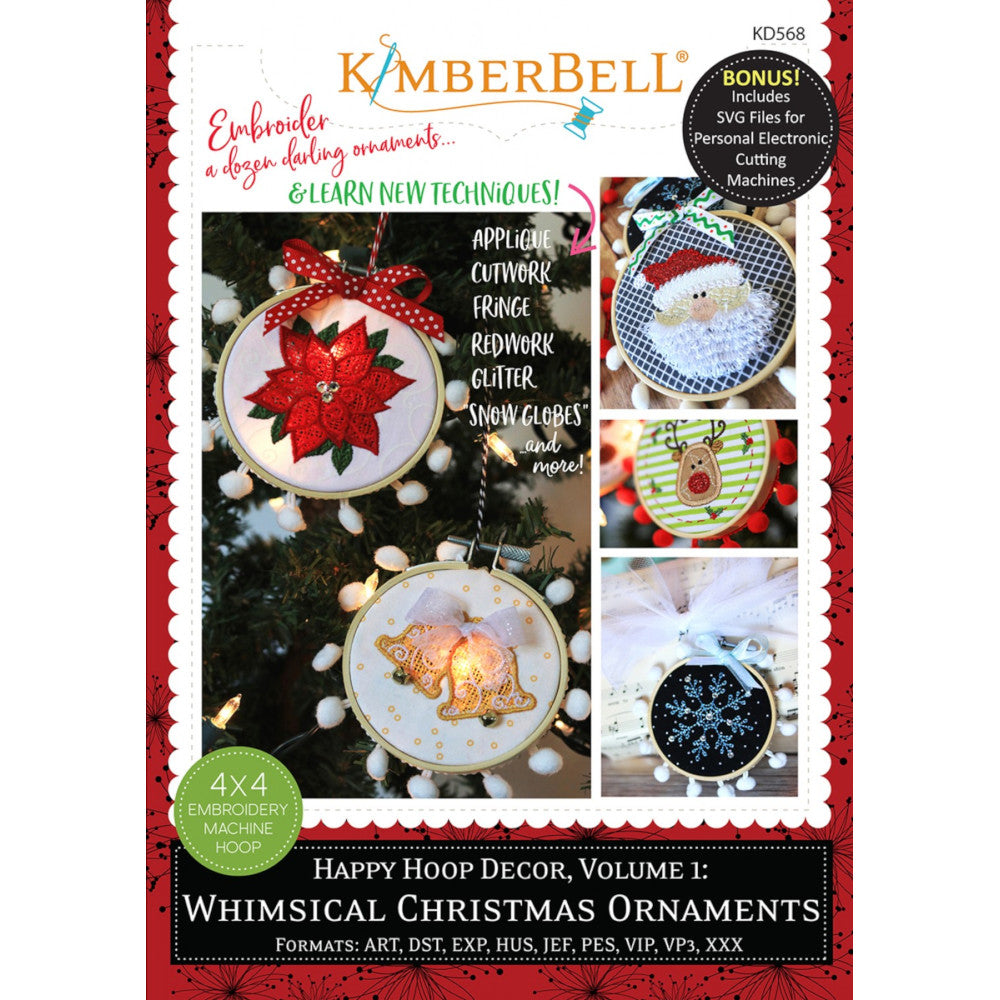 Happy Hoop Decor, Volume 1: Whimsical Christmas Ornaments Embroidery CD image # 54588