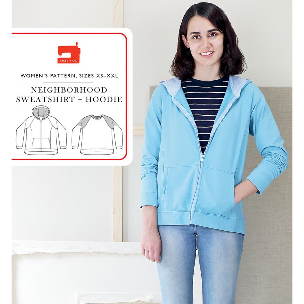 Neighborhood Sweatshirt and Hoodie Pattern, Liesl & Co. image # 109526