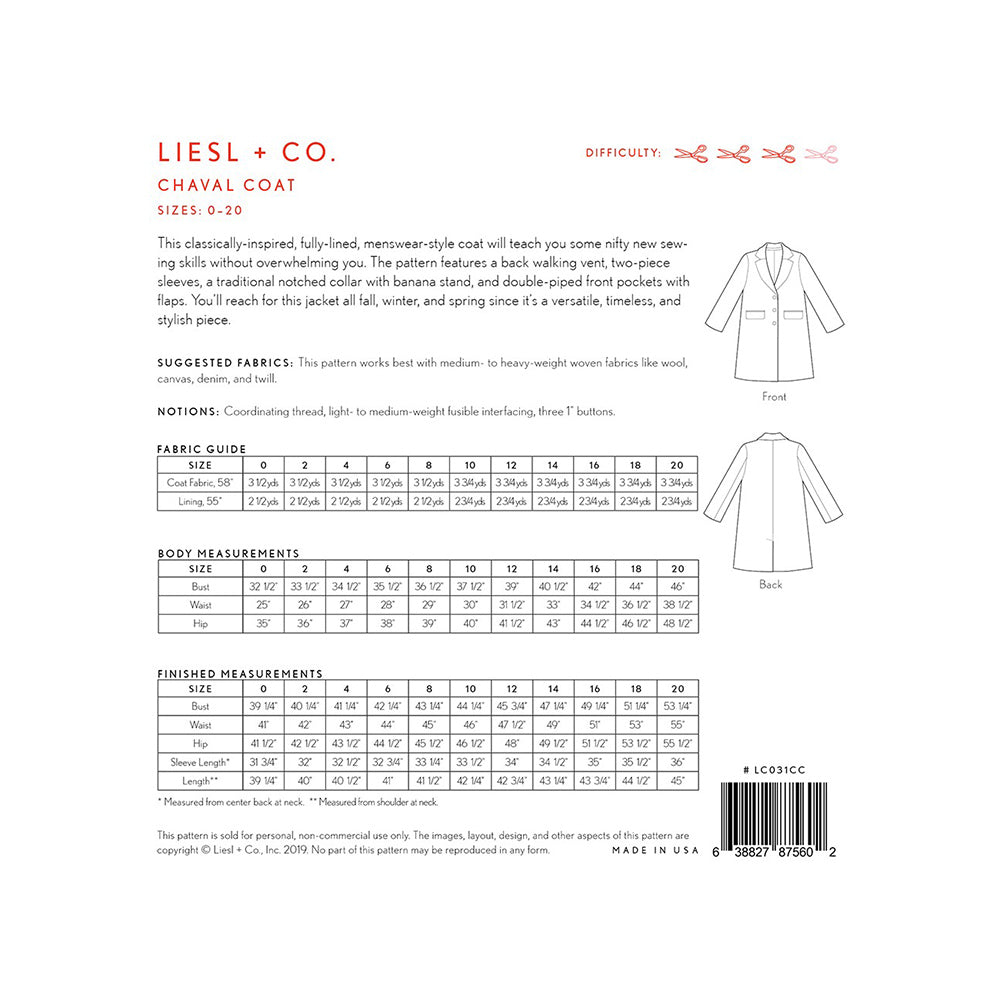 Chaval Coat Pattern image # 71210