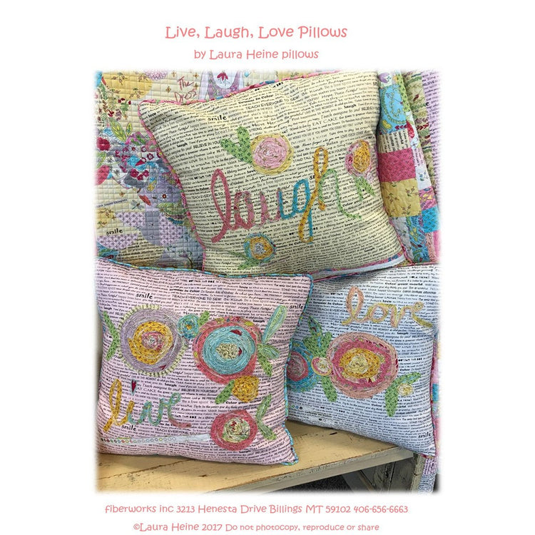 Live, Laugh, Love Pillows Pattern image # 40640