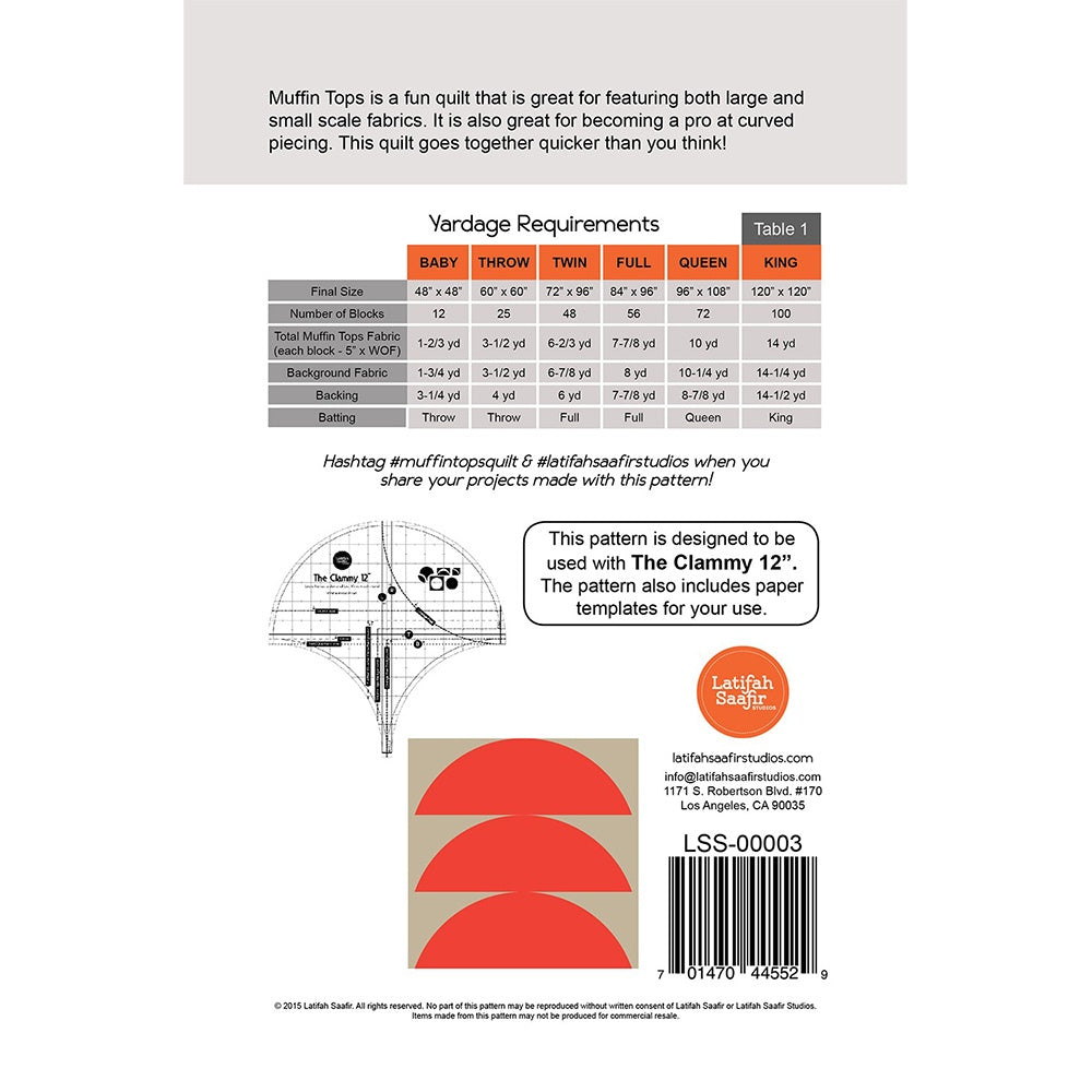 Latifah Saafir, Muffin Tops Quilt Pattern image # 59216