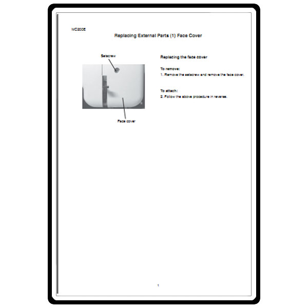 Service Manual, Janome MC200E image # 36023