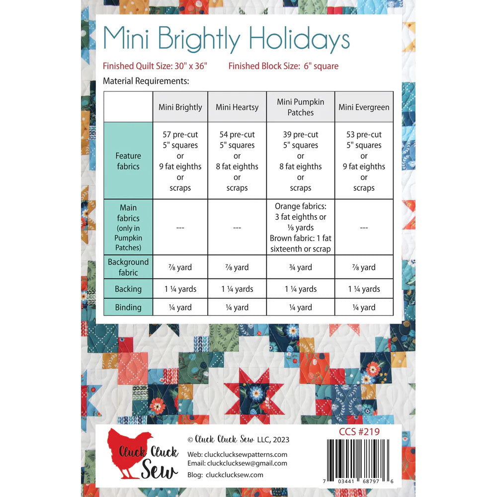 Mini Brightly Holidays Wall Hanging Patterns image # 124474