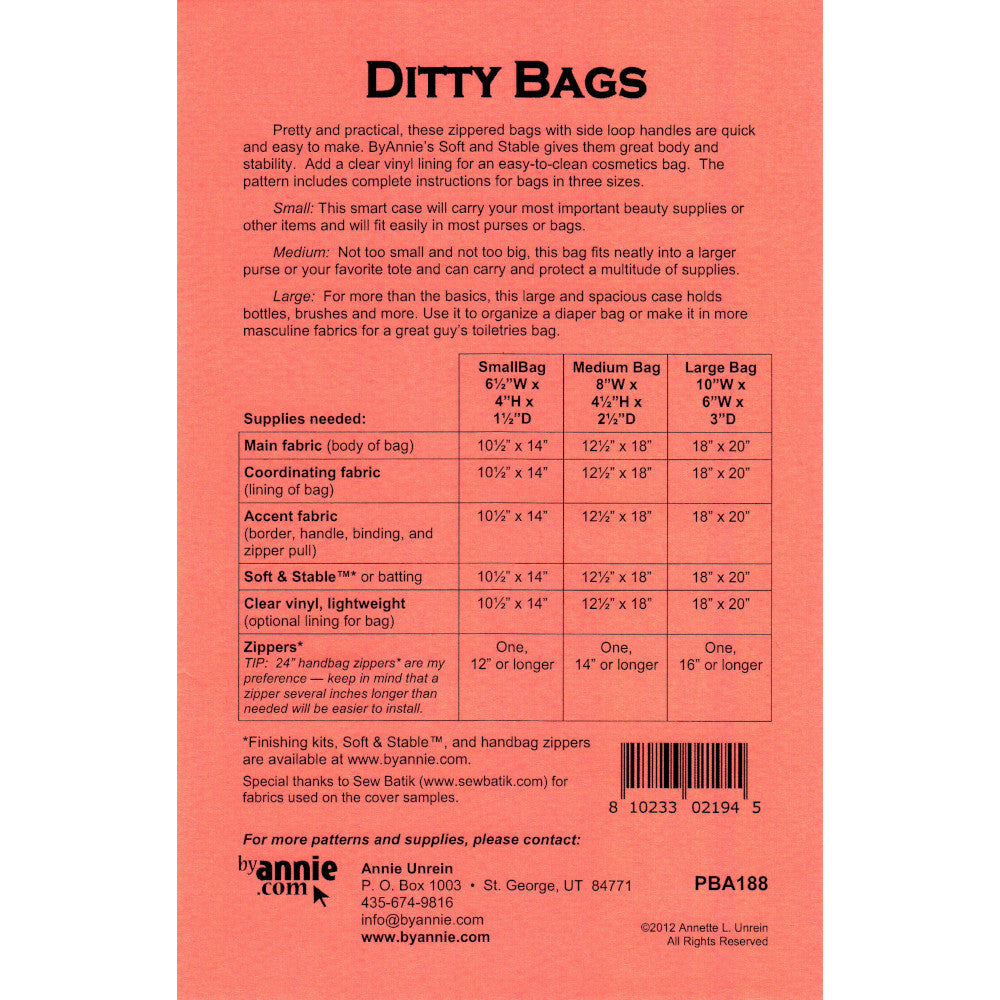 Ditty Bags Pattern image # 48697