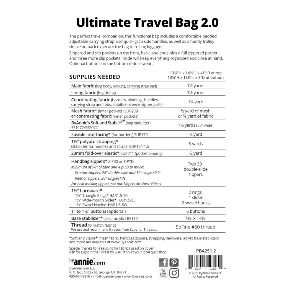 Ultimate Travel Bag 2.0 Pattern image # 75245