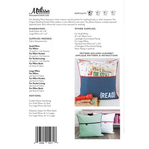 Reading Pillow Pattern, Melissa Mortenson image # 58341