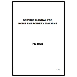 Service Manual, Brother PE180D image # 22155