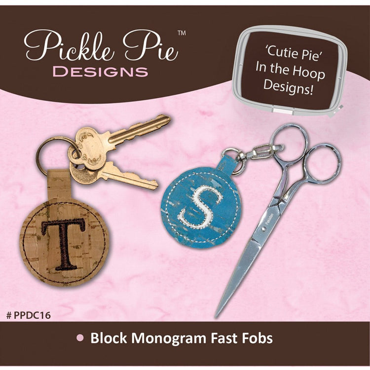 Monogrammed Fast Fobs Embroidery CD - Block Letters image # 52145