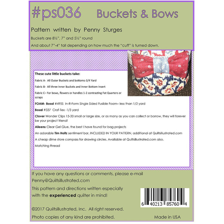 Nesting Buckets Pattern, Buckets n Bows image # 39991