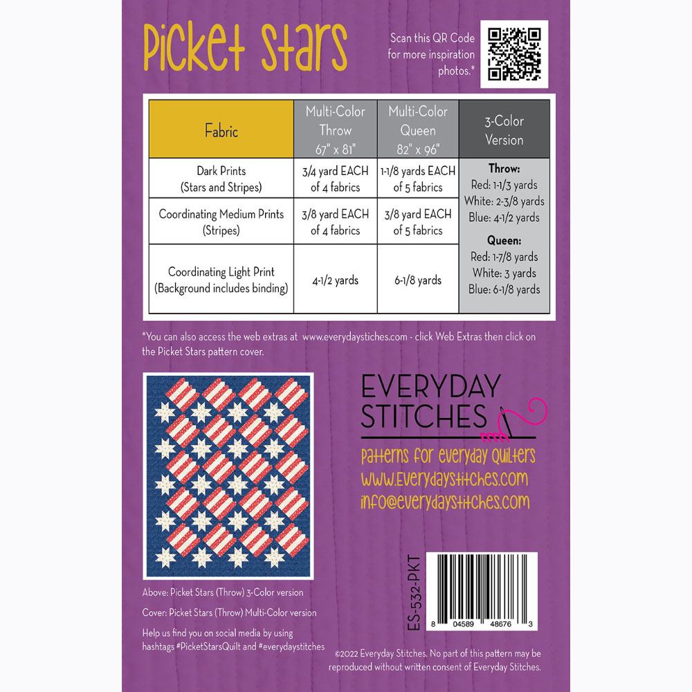 Picket Stars Quilt Pattern image # 103962