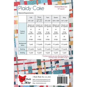 Plaidy Cake Quilt Pattern image # 124491