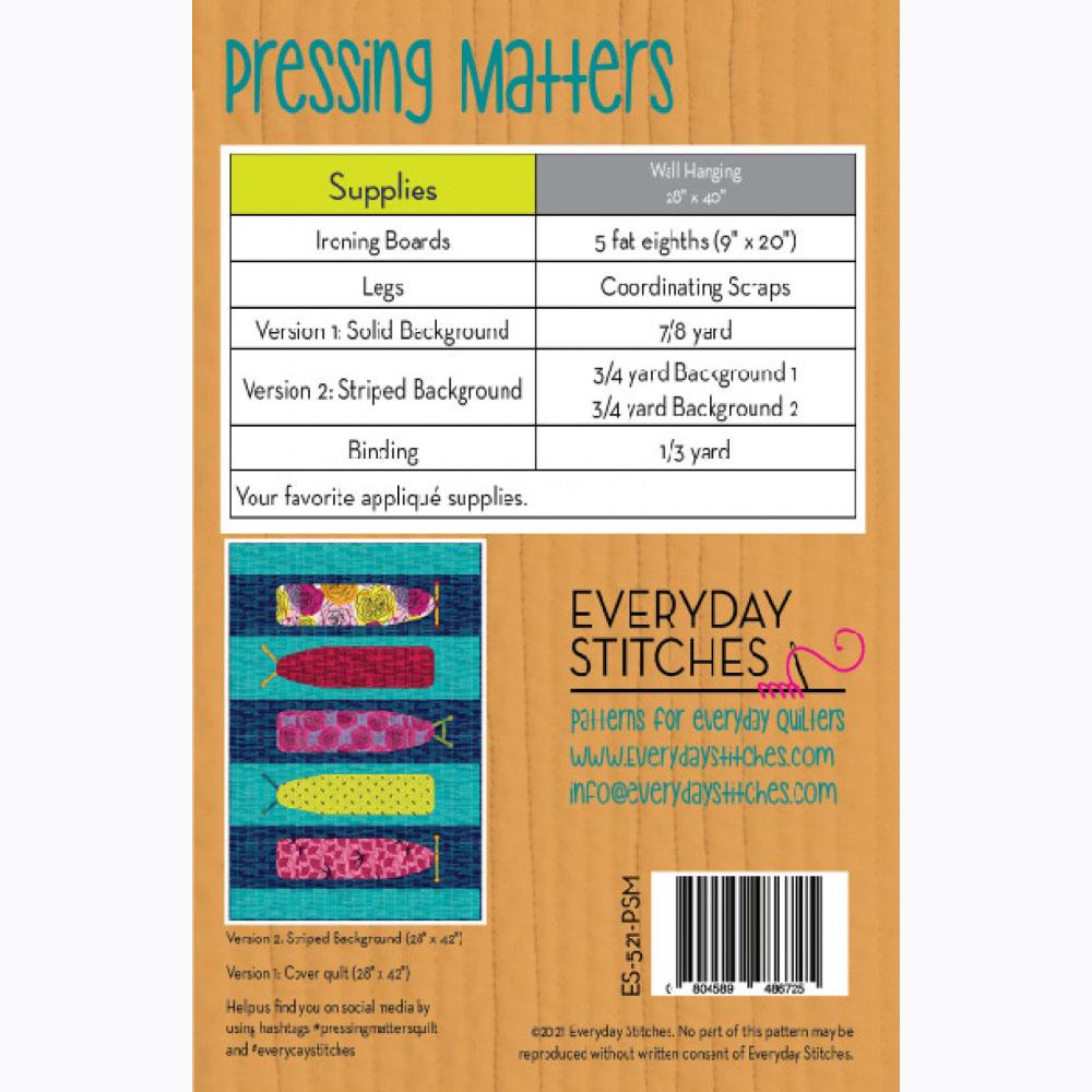 Pressing Matters Quilt Pattern image # 103883