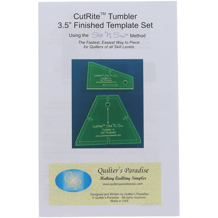 CutRite, Slit 'N Sew Tumbler Template - 3-1/2" Finished image # 112780